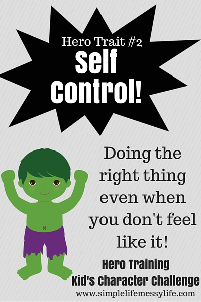 Hero Training - Kid's Character Challenge - Self Control