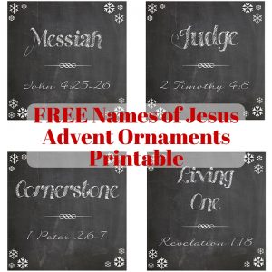 Free Names of Jesus Advent Ornaments Printable