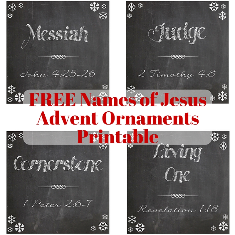 Free Printable Names of Jesus Advent Ornaments - Steadfast 