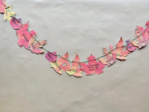 Thankful for Who He Is - Psalm 136 Fall Leaf Banner Craft