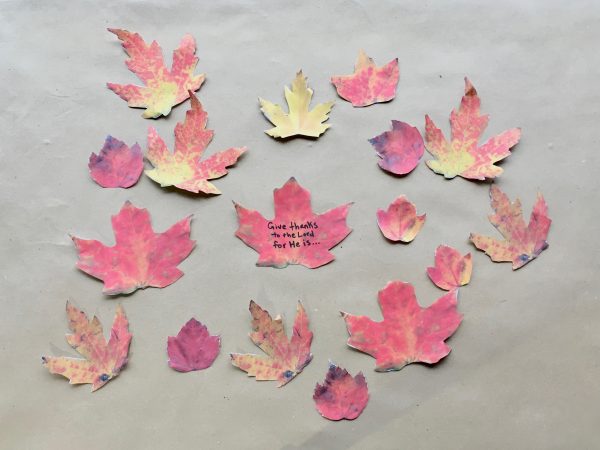 Thankful for Who He Is - Psalm 136 Fall Leaf Banner Craft