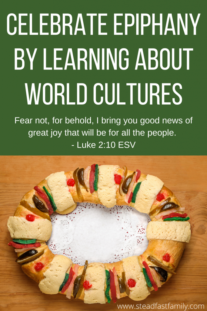 image saying "celebrate epiphany by learning about world cultures"